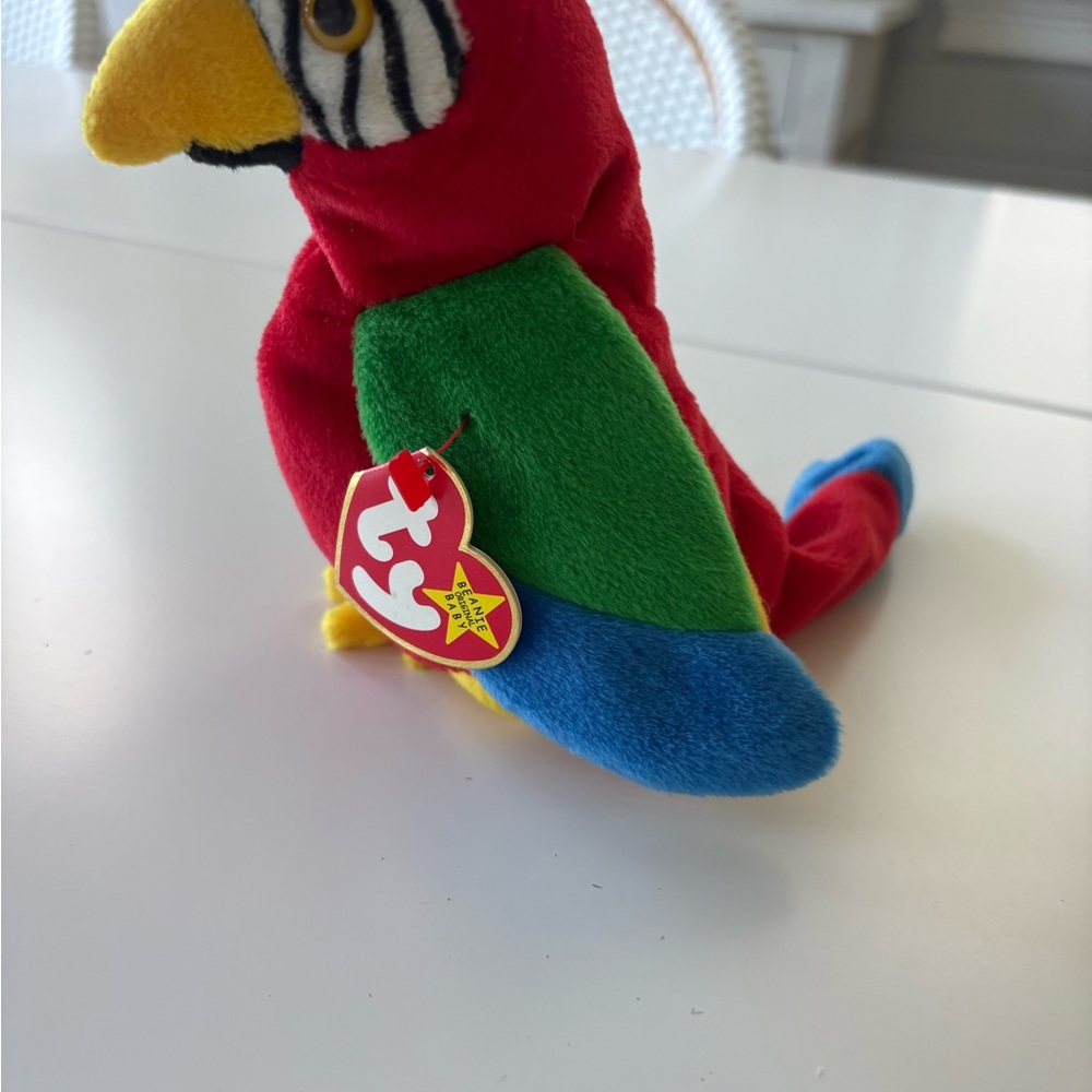Ty Colorful Parrot Beanie Baby - Red, Green, Blue